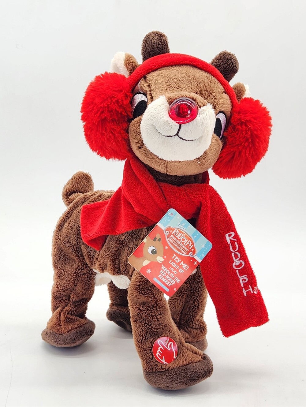 Dan Dee Rudolph The Red Nosed Reindeer Light Up Singing Walking 13" Plush NEW